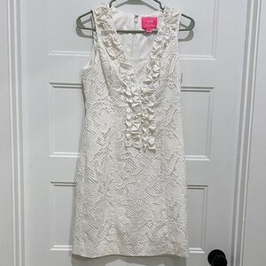 Lilly Pulitzer white Lace Mini Dress. Lined nicely.